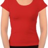 Женская классическая футболка (красная)  