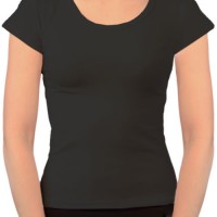 Женская классическая футболка (черная)    